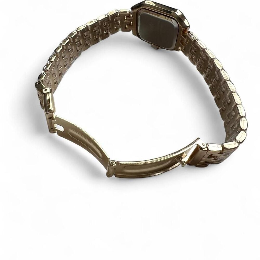 Gold Tone Square Quartz Watch - Picture 6 of 9